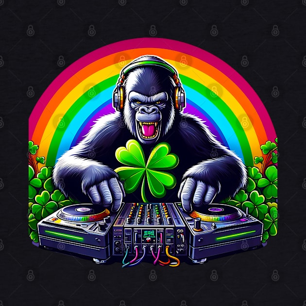 Sasquatch Dj St Patricks Day Bigfoot Paddys Funny Irish by click2print